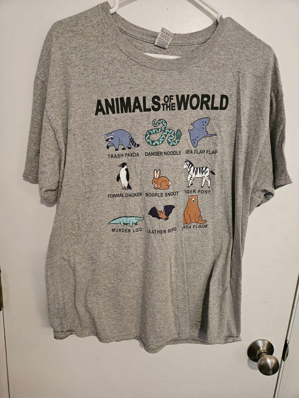 Animals of the World Graphic Tee - Gray
